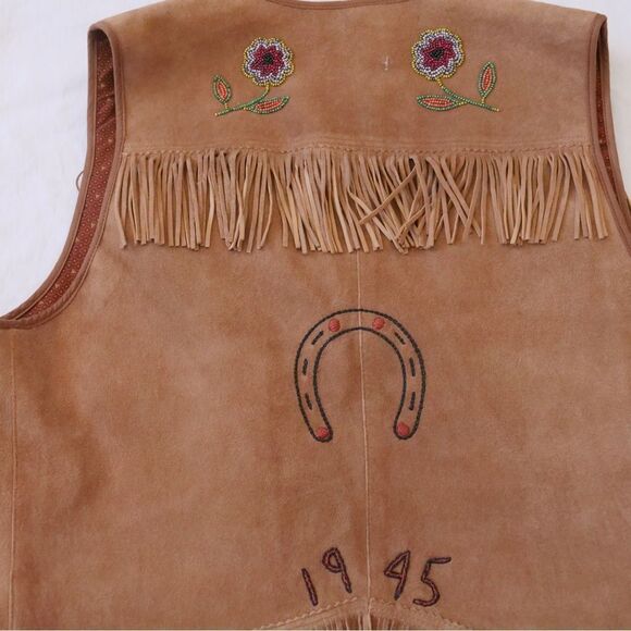 NWT Double RL & Co Limited edition 21 of 50 hand embroidered beaded‎ suede vest - Picture 8 of 11